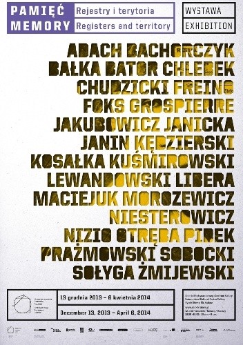 Pamięć. Rejestry i terytoria. Katalog wystawy
