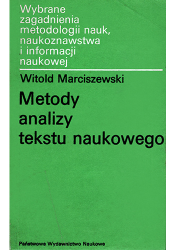 Metody analizy tekstu naukowego