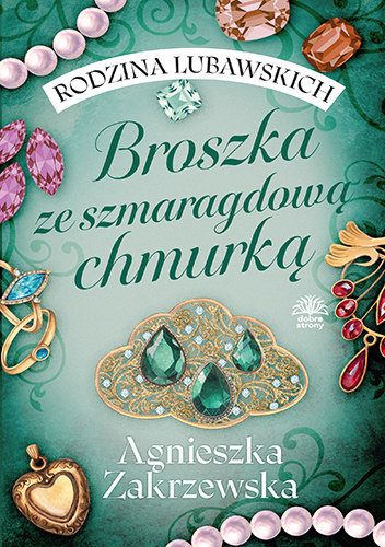 Broszka ze szmaragdową chmurką