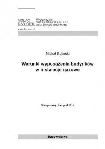 Warunki wyposażenia budynków w instalacje gazowe