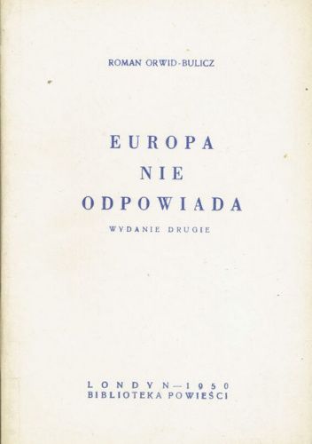 Europa nie odpowiada: Powieść w 14 obrazach