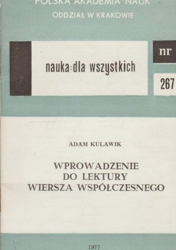 Wprowadzenie do lektury wiersza współczesnego