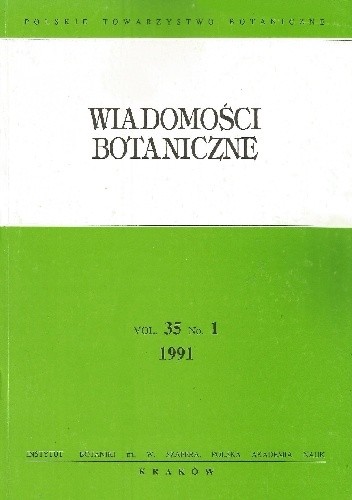 Wiadomości Botaniczne 35(1) 1991