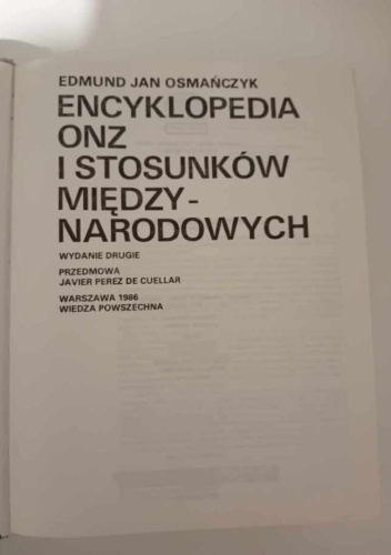Encyklopedia ONZ i stosunków międzynarodowych