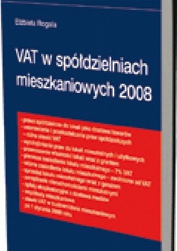 VAT w spółdzielniach mieszkaniowych 2008