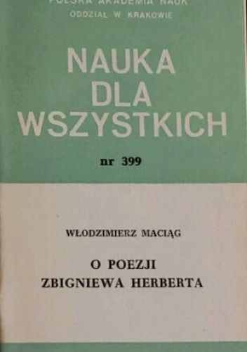 O poezji Zbigniewa Herberta