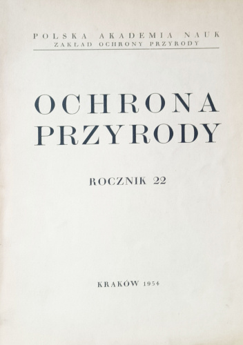 Ochrona Przyrody. Rocznik 22