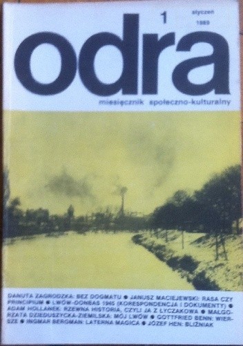 Odra. Miesięcznik społeczno-kulturalny nr 1, styczeń 1989