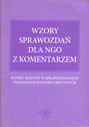 Wzory sprawozdań dla NGO z komentarzem