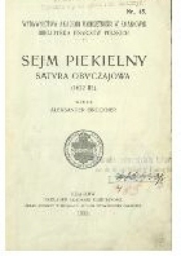 Sejm piekielny. Satyra obyczajowa (1622)