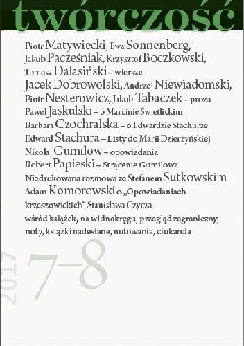 Twórczość nr 7-8 / 2017