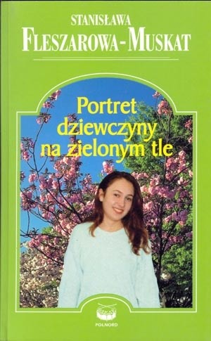 Portret dziewczyny na zielonym tle