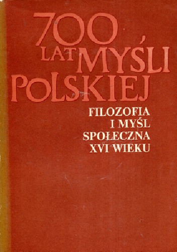 Filozofia i myśl społeczna XVI wieku