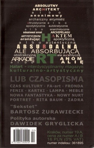 Ha!art – interdyscyplinarny magazyn kulturalno-artystyczny, nr 19A, 2004