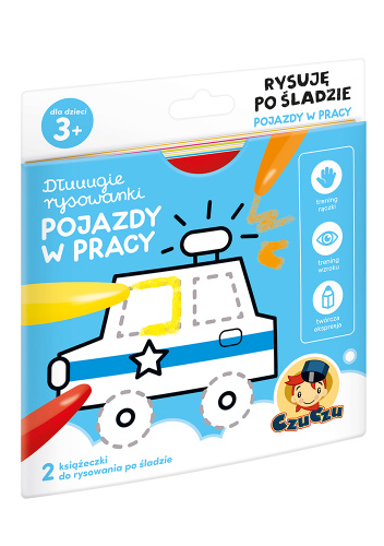CzuCzu Dłuuugie rysowanki Rysuję po śladzie Pojazdy w akcji