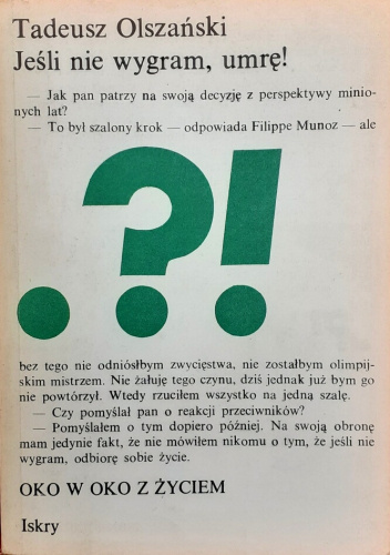 Jeśli nie wygram, umrę!