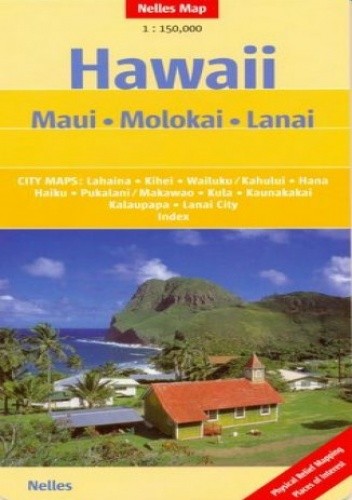 Hawaje. Maui, Molokai, Lanai. Mapa