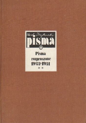 Pisma rozproszone Tom 2: 1923-1931