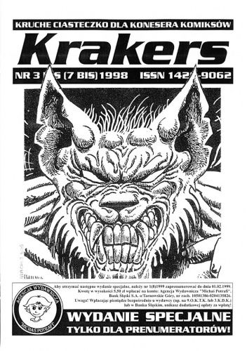 Krakers. Kruche ciasteczko dla konesera komiksów nr 3 bis (7bis) 1998. Wydanie specjalne tylko dla prenumeratorów!
