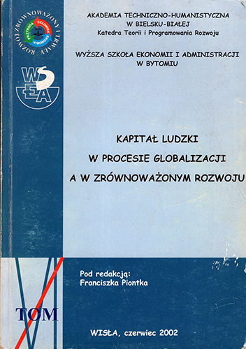 Kapitał ludzki w procesie globalizacji a w zrównoważonym rozwoju