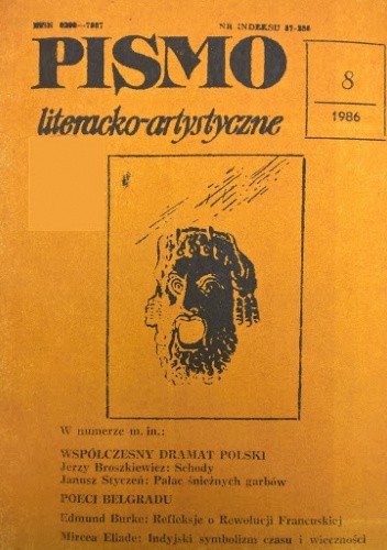 Pismo literacko-artystyczne, nr  8/1986