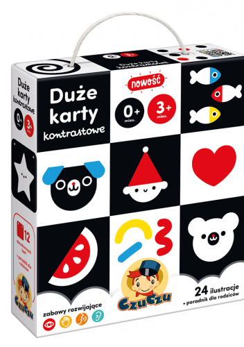 CzuCzu Duże karty kontrastowe Wiek 0 mies.+ 3 mies.+