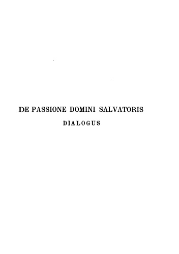 De Passione Domini Salvatoris
