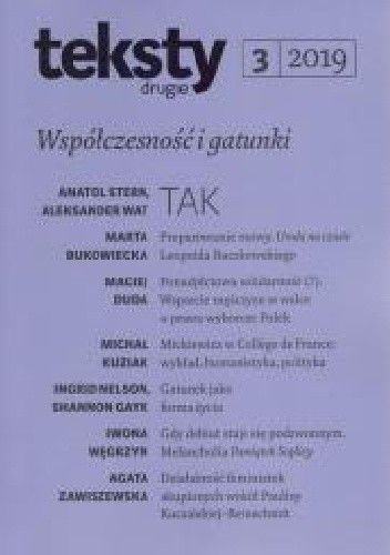 Teksty Drugie nr 3 / 2019