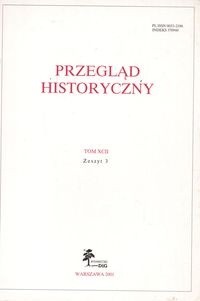 Przegląd Historyczny rok 2001 zeszyt 3 tom XCII
