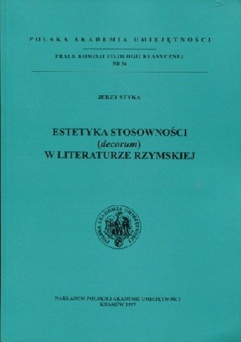 Estetyka stosowności (decorum) w literaturze rzymskiej