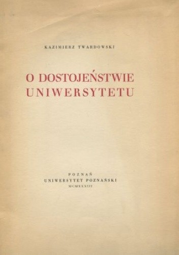 O dostojeństwie uniwersytetu