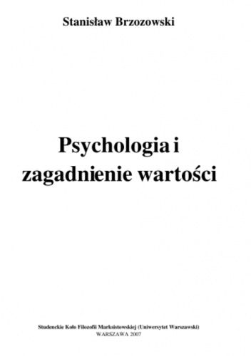 Psychologia i zagadnienie wartości