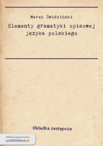 Elementy gramatyki opisowej języka polskiego