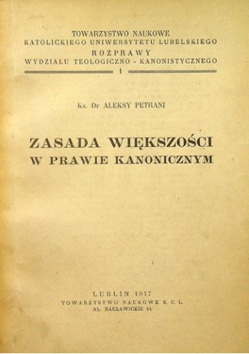 Zasada większości w prawie kanonicznym