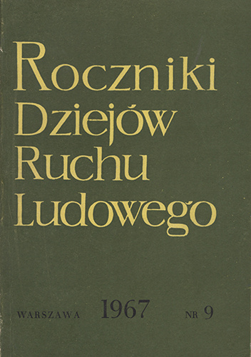 Roczniki Dziejów Ruchu Ludowego, nr 9