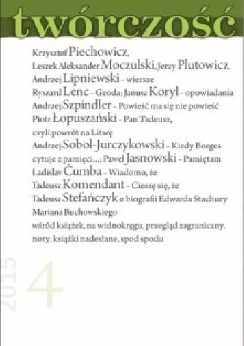Twórczość nr 4 (833)/2015