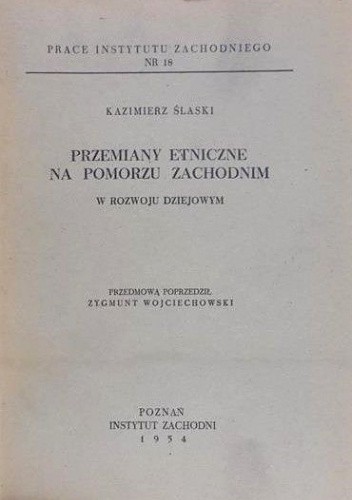 Przemiany etniczne na Pomorzu Zachodnim w rozwoju dziejowym