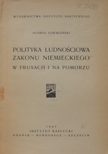 Polityka ludnościowa zakonu niemieckiego w Prusach i na Pomorzu
