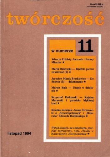 Twórczość, nr 11 (588) / 1994