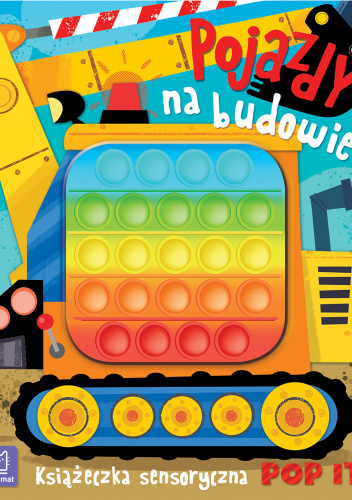 Pojazdy na budowie Książeczka sensoryczna POP IT