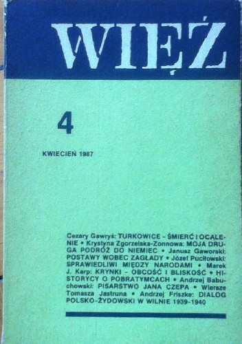 Więź nr 4 (342) kwiecień 1987