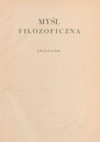 Myśl filozoficzna 1 (15)/1955
