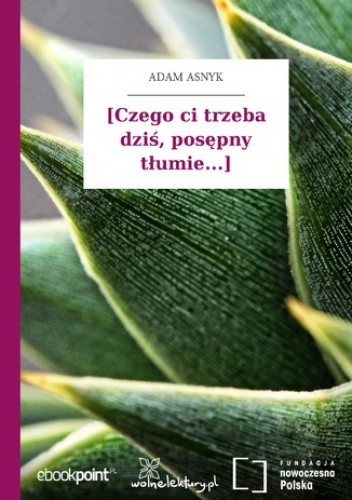 [Czego ci trzeba dziś, posępny tłumie...]