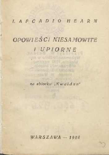 Opowieści niesamowite i upiorne