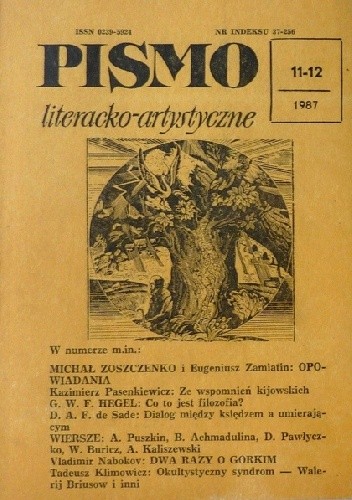 Pismo literacko-artystyczne, nr 11-12/1987