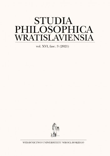 Studia Philosophica Wratislaviensia Tom 16 Nr 3 (2021)