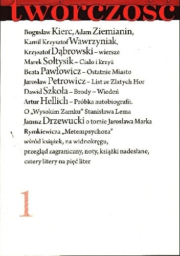 Twórczość nr 1 / 2018
