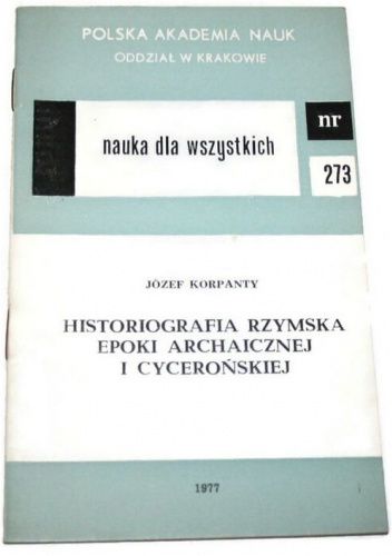 Historiografia rzymska epoki archaicznej i cycerońskiej