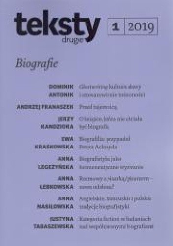 Teksty drugie nr 1 / 2019