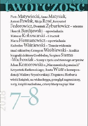Twórczość nr 7-8 / 2018
